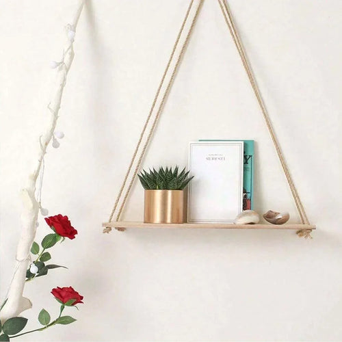 Boho Rope Wall Shelf