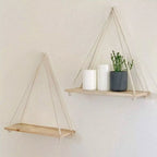 Boho Rope Wall Shelf