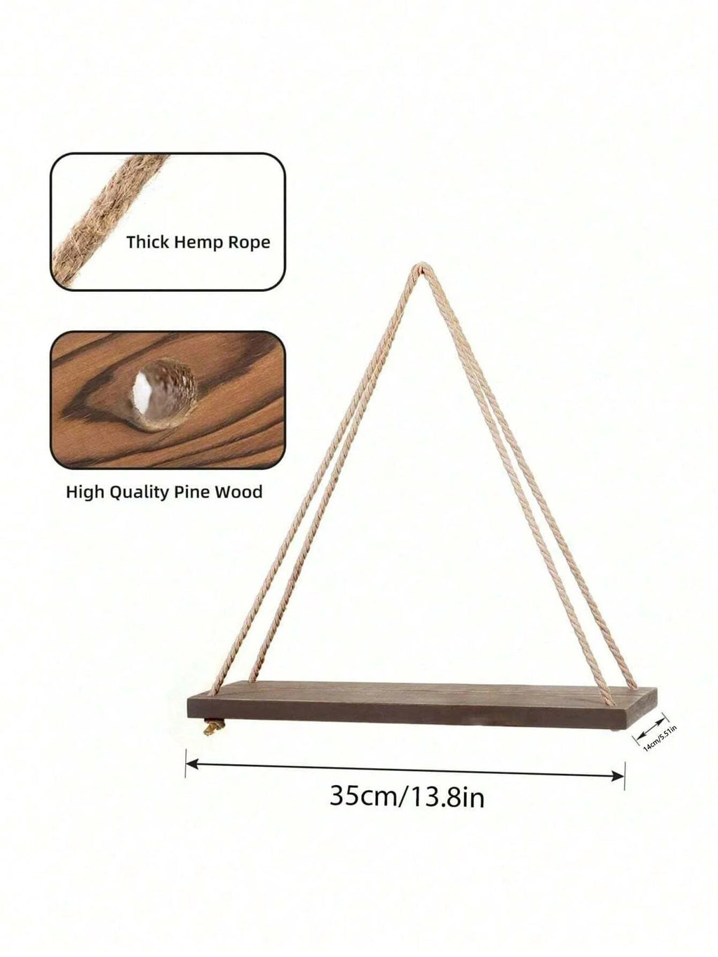 Boho Rope Wall Shelf