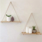 Boho Rope Wall Shelf