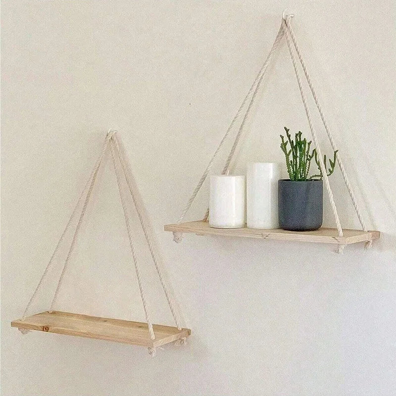 Boho Rope Wall Shelf